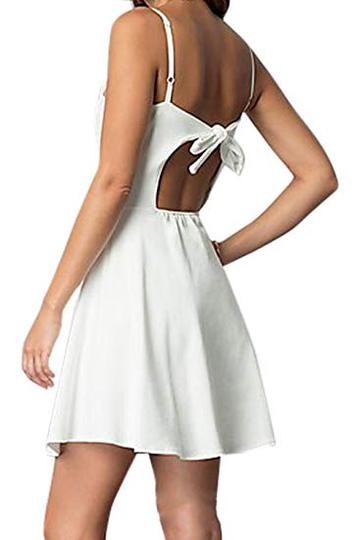 Junior Tie Back Flare Dress - OLYIE