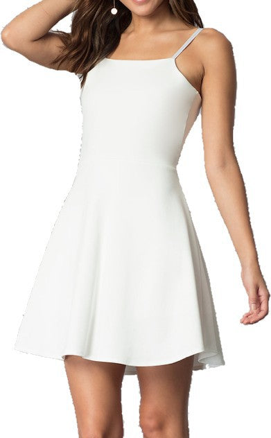 Junior Tie Back Flare Dress - OLYIE