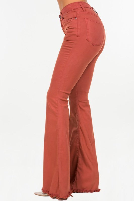 Bell Bottom Jean in Rust- Inseam 32 - OLYIE