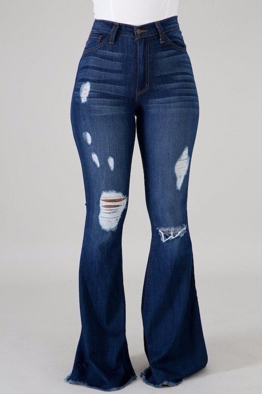Skylar Bell Bottom Jean- Inseam 32" - OLYIE
