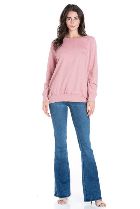 mid rise flare bell bottom denim jeans pants - OLYIE