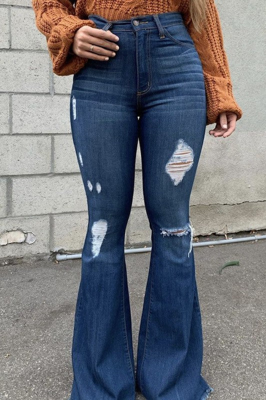 Skylar Bell Bottom Jean- Inseam 32" - OLYIE