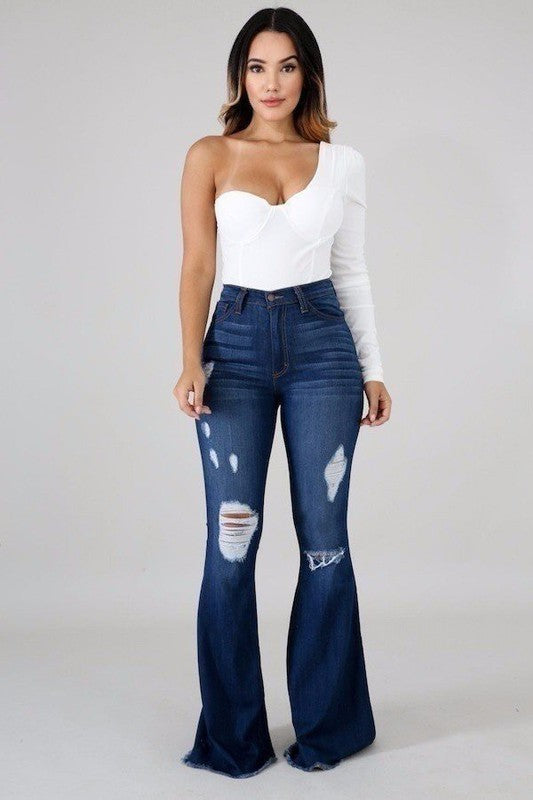 Skylar Bell Bottom Jean- Inseam 32" - OLYIE
