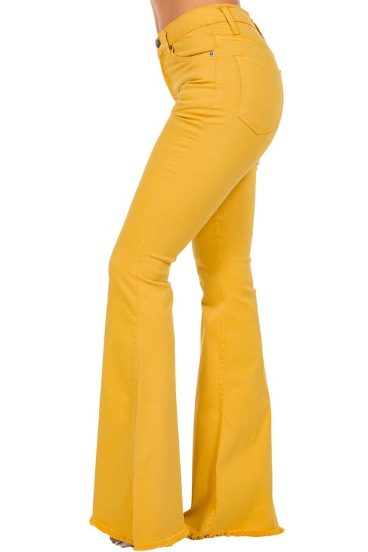 Bell Bottom Jean in Mustard- Inseam 30 - OLYIE